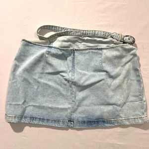 WE WORE WHAT denim cut out skirt NWT size XL